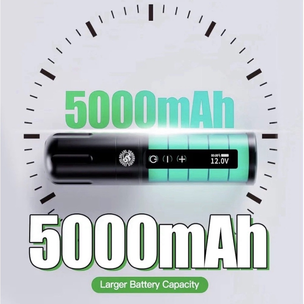 Pro Wireless Tattoo Gun Kit L2 Tattoo Machine Pen 5000mAh Battery Power Suppl... - Picture 7 of 10